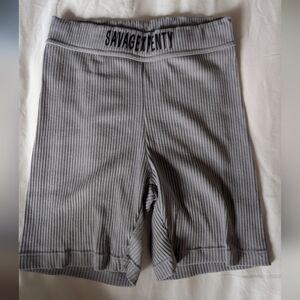 Savage X Fenty Deep Grey Ribbed Shorts
